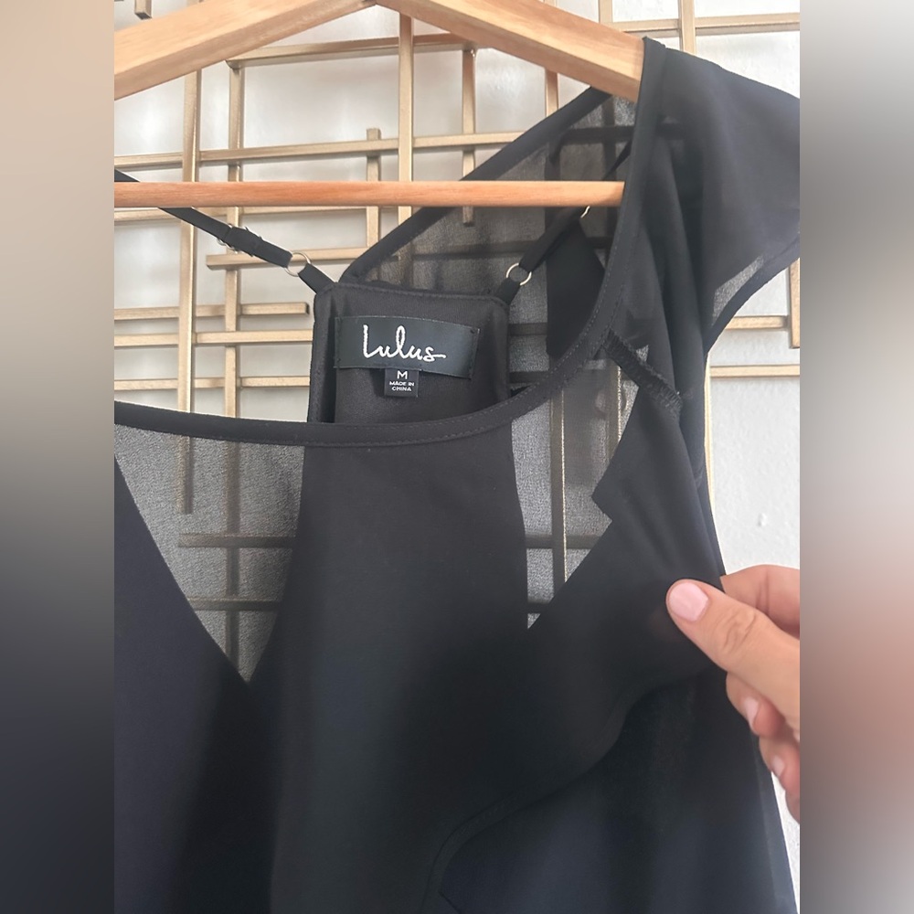 Lulu's Black Ruffle Dress - Picture 3 of 3